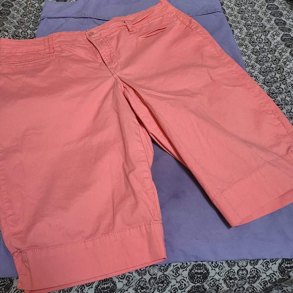 VACATION! Bermuda Shorts Coral Womens 16W